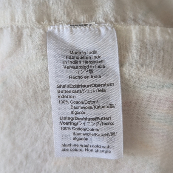 Madewell Button-Back Tiered Dress in Textural Rainbow Stripe Size 12 - Picture 10 of 12